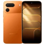 TECNO SPARK 50 Pro Orange smartphone front and back view